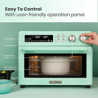 VAL CUCINA Retro Style Infrared Heating Air Fryer Toaster Oven, Extra Large - Image 6