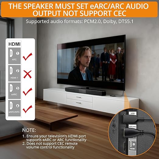 Neoteck ARC/eARC Audio Extractor, HDMI ACR Audio to Optical Extractor - Image 3