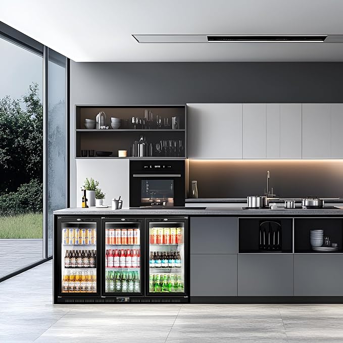 Tylza Back Bar Cooler With 3 Glass Doors, 312L Under Counter Back Bar - Image 9