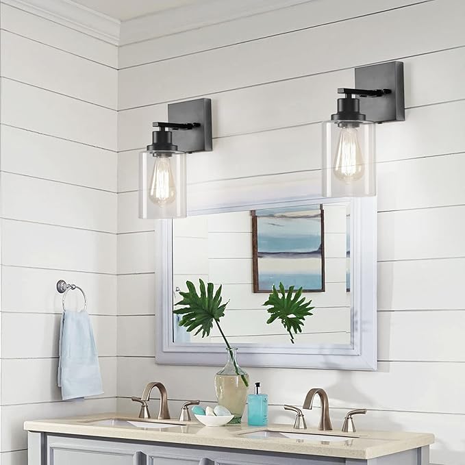 DIKAIDA Plug in Wall Sconces, 2 Pack Wall Lamp, Rustic Plug in Wall Light - Image 3