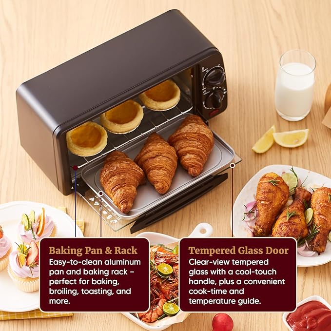 Elite Gourmet ETO236 Personal Compact 2 Slice Countertop Toaster Oven - Image 5