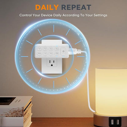 TOPELER Countdown Timer Dual Outlet, Programmable Electrical Timers Outlets - Image 4