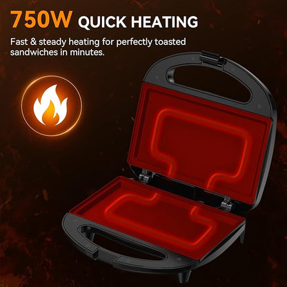 OSTBA Sandwich Maker, 2 Slice Grilled Cheese Maker - Image 2