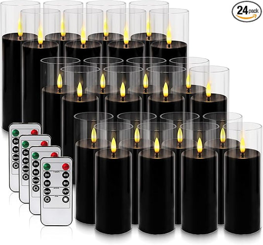 24-Pack Black Flameless LED Candles by Grcdoyvl