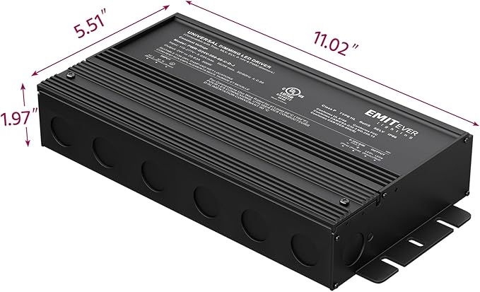 EMITEVER Dimmable Led Driver, 500W AC 110V-277V to DC 24V Transformer, 5-in-1 - Image 3