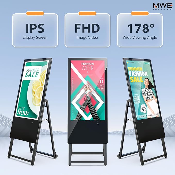 QIXZOCV MWE 32 Inch Digital Signage Display, Portable LCD Digital Kiosk - Image 6