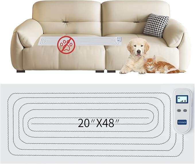 Scat Mat for Dogs and Cats, 3 Adjustable Safe Modes, Indoor Dog & cat by petnais
