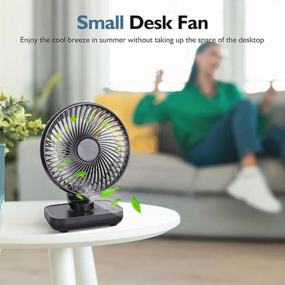 CONBOLA Small Desk Fan for Bedroom, 3600mAh Battery Powered Rechargeable Fan - Image 7