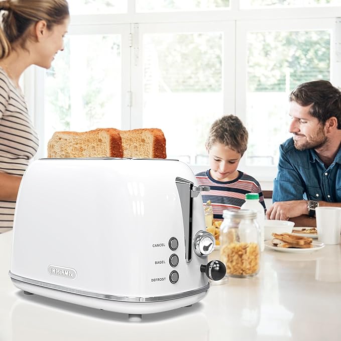 Toaster 2 slice, Retro Stainless Steel Toaster - Image 8