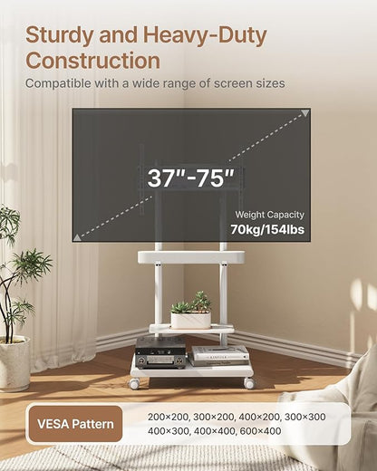 ECOTINY Steel Base Rolling TV Stand - Image 4