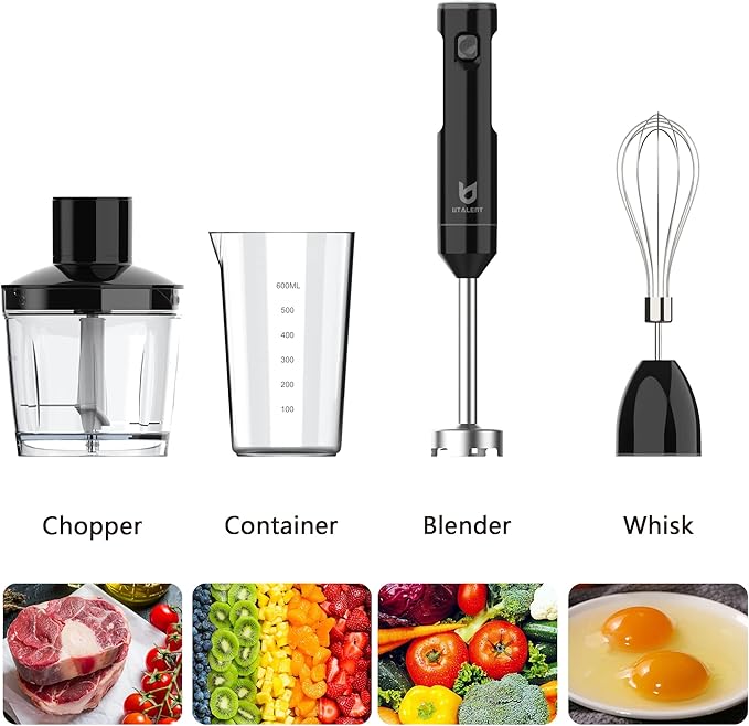 Cordless Hand Blender, UTALENT Variable Speed Immersion Blender Rechargeable - Image 3