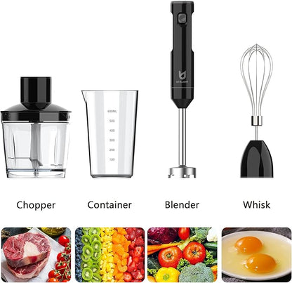 Cordless Hand Blender, UTALENT Variable Speed Immersion Blender Rechargeable - Image 3