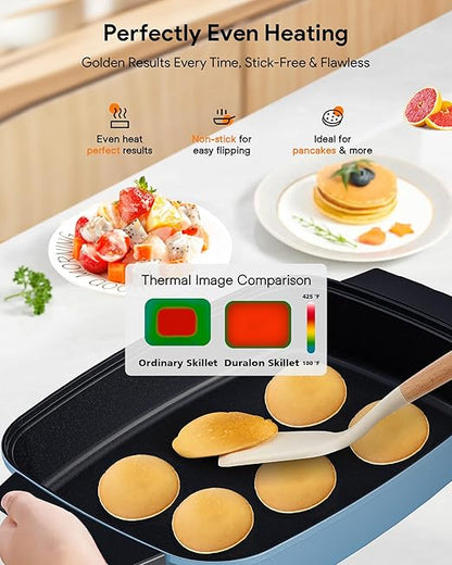 Nuwave Medley XL Digital Electric Skillet, Family Size Griddle w/Glass Lid - Image 10