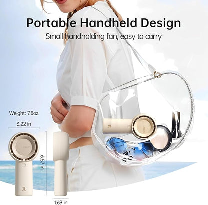 JISULIFE Handheld Portable Turbo Fan, 4000mAh USB Rechargeable Personal Battery - Image 5