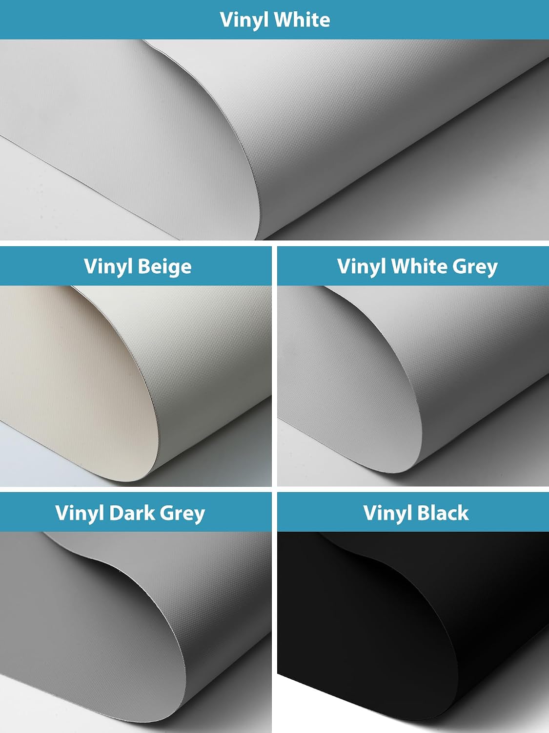 SmartWings Motorized Smart Roller Shades, 100% Blackout Samples | Customized Roller Blinds Fabric with Light Blocking Coating, Color Samples for Reference