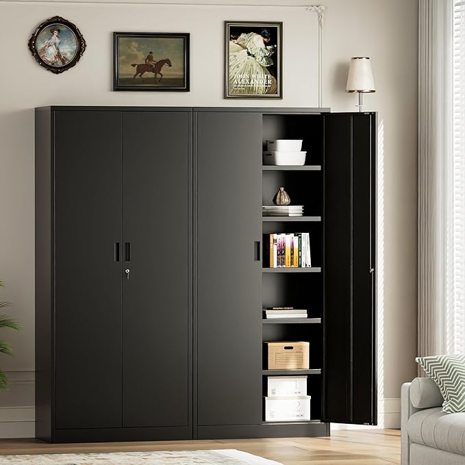 Metal Garage Storage Cabinets, 71” Tall Metal File Cabinet - Image 8