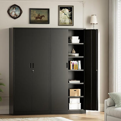 Metal Garage Storage Cabinets, 71” Tall Metal File Cabinet - Image 8