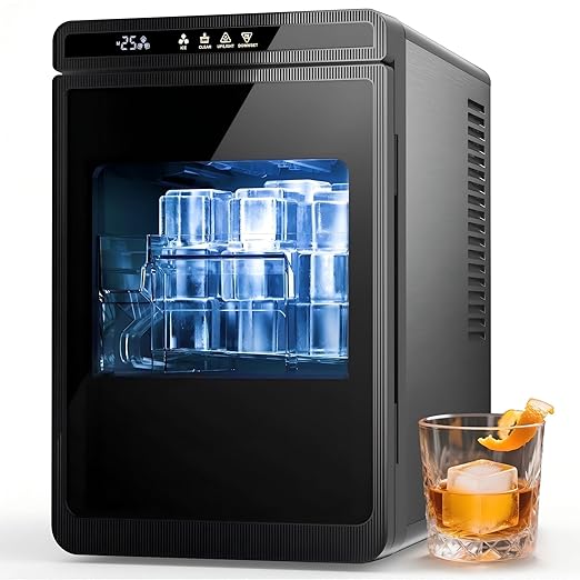 Ice Maker Portable Countertop, 1.6" Crystal Clear Ice Cube Machine by TBBSC
