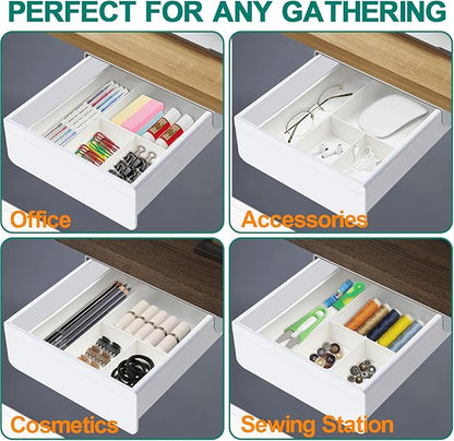 Under Desk Table Drawer Storage Organizer, Slide Out Drawer - Image 4