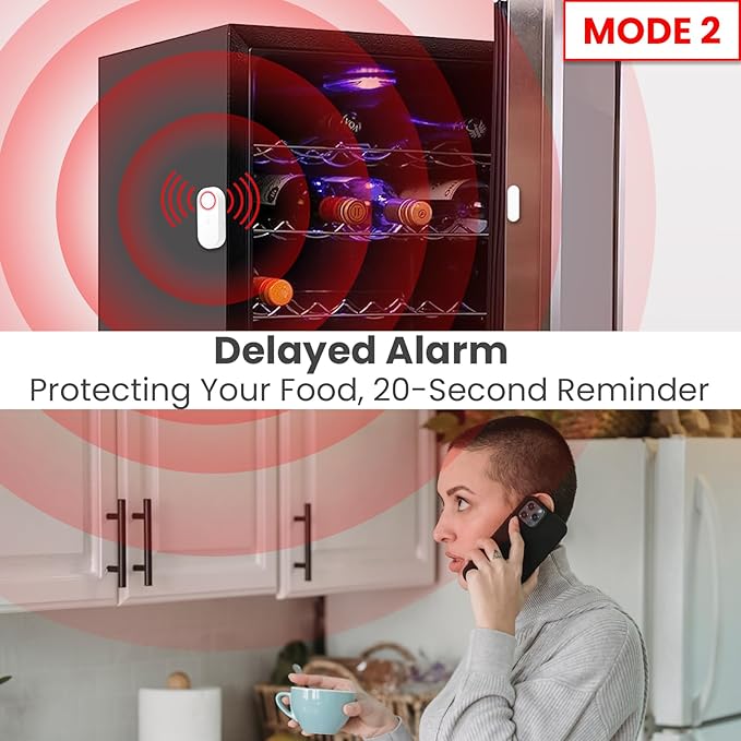 Freezer Door Alarm with Delay When Left Open, Door Chime Window Open Alarm - Image 5