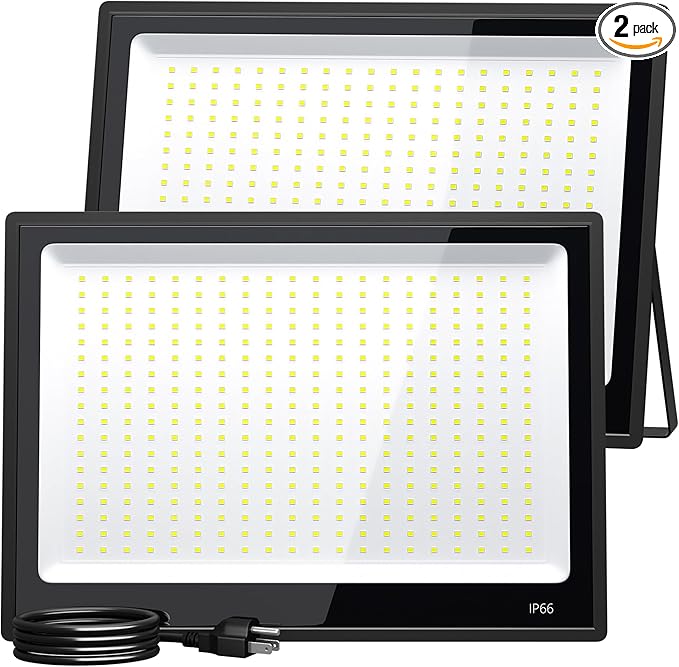 XXBSAZ 300W LED Flood Light Outdoor, High Power Plug-in & Hardwired Commercial by XXBSAZ