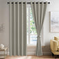 JIUZHEN Silver Grey Blackout Curtains by JIUZHEN