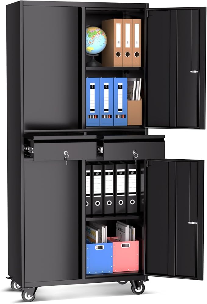 GarveeHome 73'' Metal Storage Cabinet, Heavy Duty Garage Storage by GarveeHome