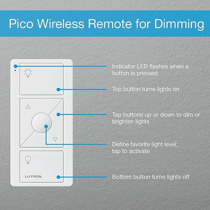Lutron Caseta 3 Way Smart Dimmer Light Switch Kit, Includes Pico Remote - Image 9