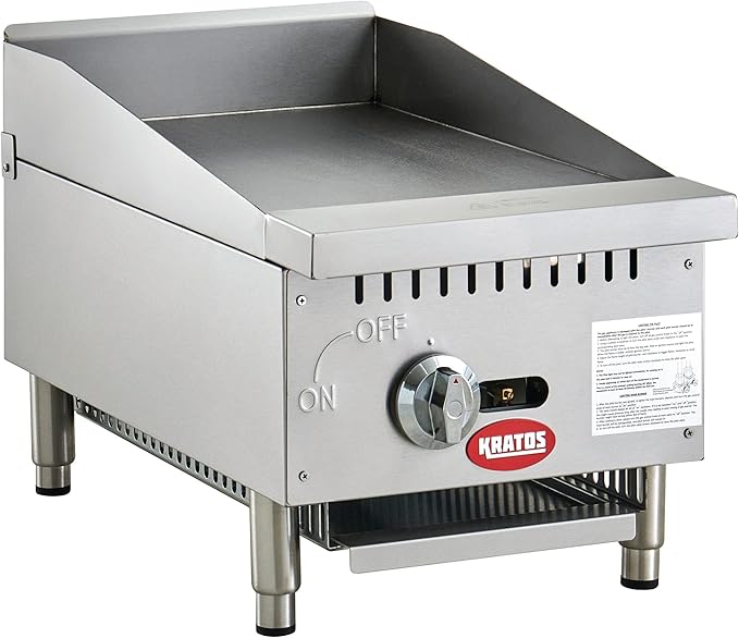Kratos 15" Wide Commercial Countertop Griddle, Gas Hot Plate by Kratos