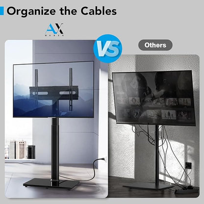 AX WABER Floor TV Stand with Power Outlet, Universal TV Stand Mount - Image 5