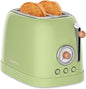 CROWNFUL 2-Slice Toaster, Extra Wide Slots Toaster, Retro Stainless Steel by CROWNFUL