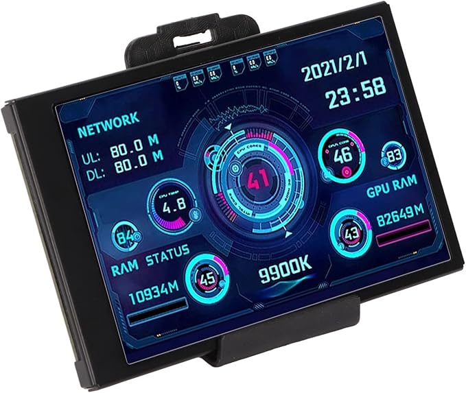 3.5in Computer Temp Monitor, PC Sensor Panel Display, PC CPU HDD Data Monitor by Dilwe