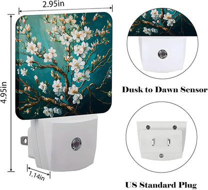 FSHVQKD Blossoming Almond Tree Night Light, Plug-in Nightlights Auto Sensor - Image 2