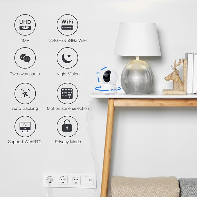 ARENTI 5G Indoor Security Camera, 4MP Pet Camera - Image 2