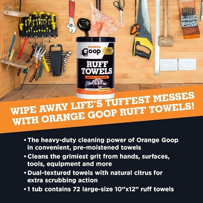 GOOP Orange Heavy Duty Ruff Towels - Image 2