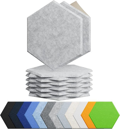 Amantech 12 Pack Acoustic Panels Self Adhesive Sound Proof Foam, High Density by Amantech
