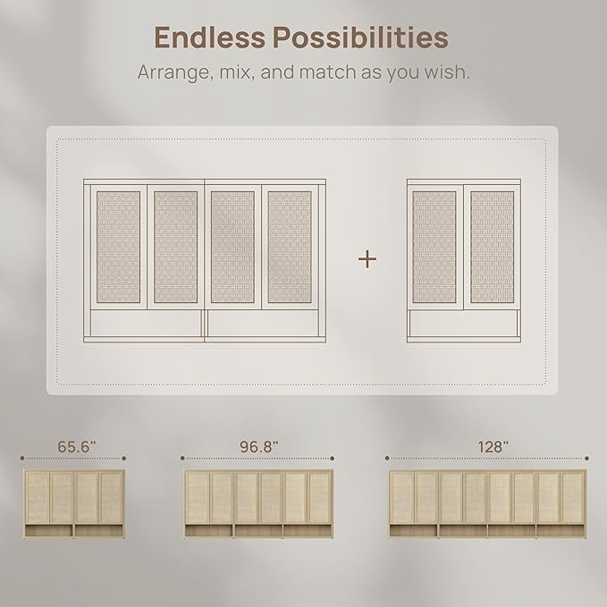 SICOTAS Rattan Shoe Storage Cabinet - Image 3