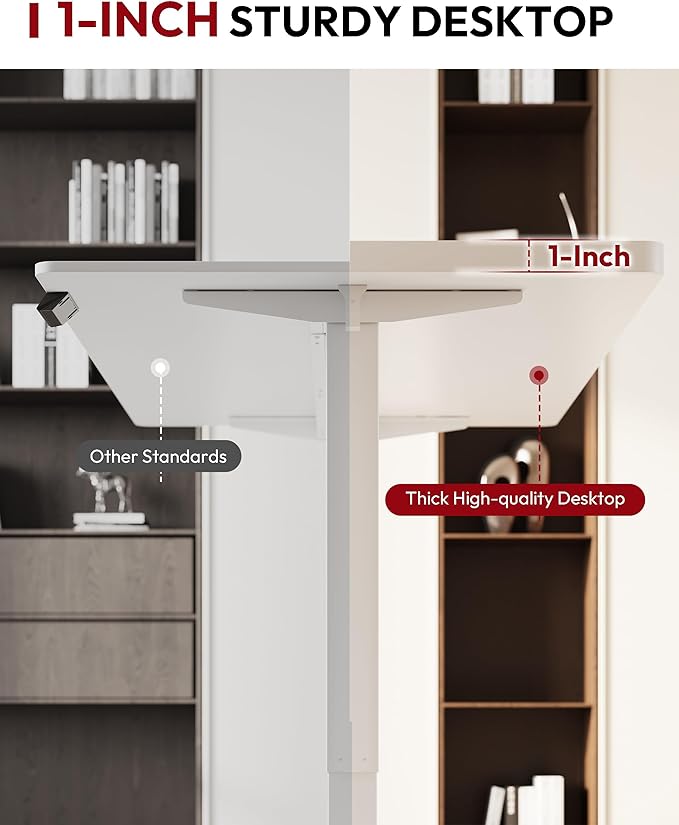 SANODESK Electric Standing Desk 60 x 24 Inches Whole-Piece Desktop Height - Image 6