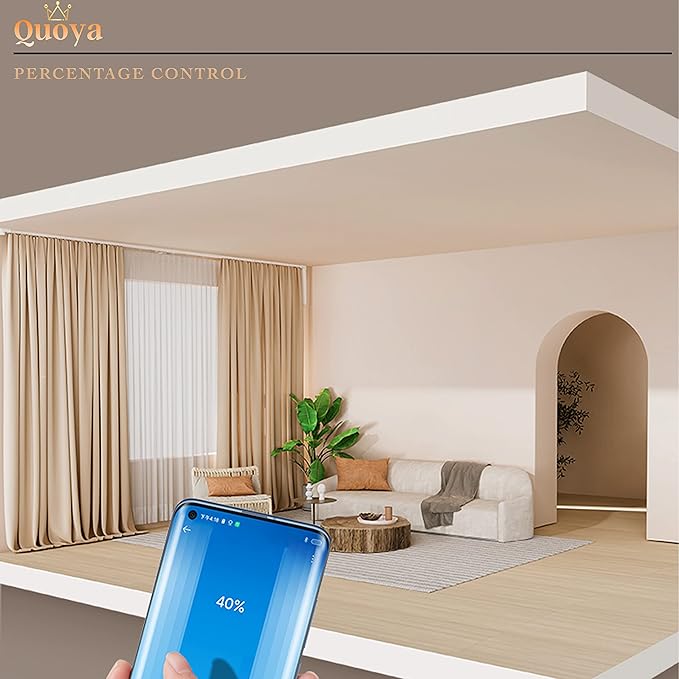 Quoya QL600 Smart Electric Curtain Track, Motorized Motor, Adjustable Track - Image 8