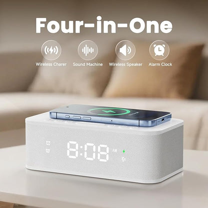Fansbe Direct Digital Alarm Clock White Noise, Loud Digital Alarm Clocks - Image 2