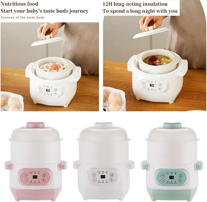 1L Ceramic Stew Pots Electric Porridge Soup Cooker - Image 4