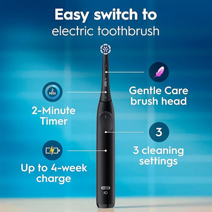 Oral-B iO Simple Clean Rechargeable Electric Powered Toothbrush, Pure White - Image 3