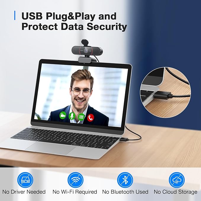 EMEET C960 4K Webcam for PC, 4K UHD Sony Sensor, PDAF Auto Focus, Dual AI - Image 8