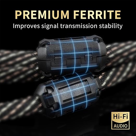 Audiophile HiFi Audio Cable–3.5mm to 3.5mm, 6N OFC Core, 24K Gold-Plated Plugs - Image 6