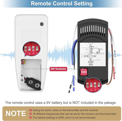 Universal Ceiling Fan Remote Control Kit Dimmable, Replacement - Image 5