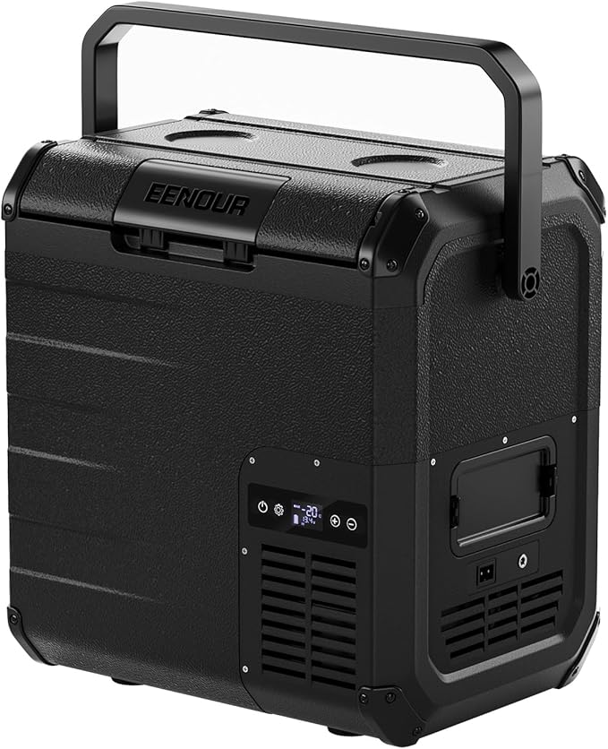 EENOUR D18 12 Volt Car Refrigerator, Portable Freezer 19Qt/18L Battery & Solar by EENOUR