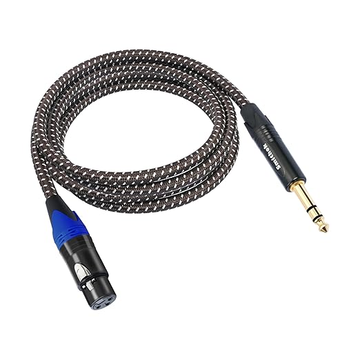 Smithok 1/4 to XLR Cable, Heavy Duty Nylon Braided, Balanced 1/4" TRS to 3pin by Smithok