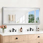 Silver Bathroom Mirror, 28x60 Inch Brushed Silver Rectangle Mirror by WelcometoCIVENO