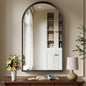 Brightify Arched Mirror, Arched Wall Mirror, 24 x 42 Inch Black Arch Mirror, Metal Frame Black Bathroom Mirror, Arched Top Bathroom Vanity Mirror for Living Room Bedroom Mantel Entryway Hallways