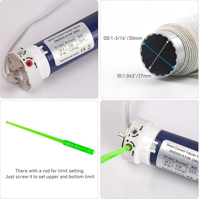 DM25DS 24V RV Electric Roller Shade Motor | Compatible - Image 3